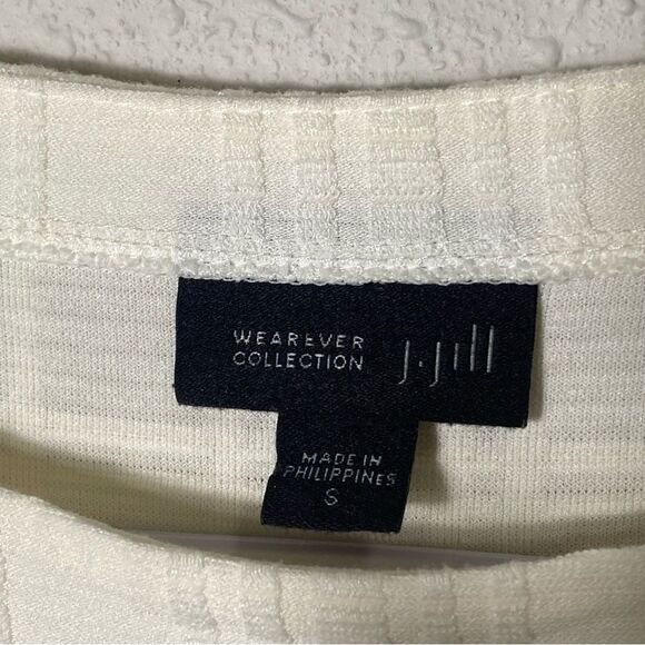 J.Jill Wearever Collection 3/4  Sleeve Ivory Tunic Blouse Women's Size Small - Picture 4 of 12
